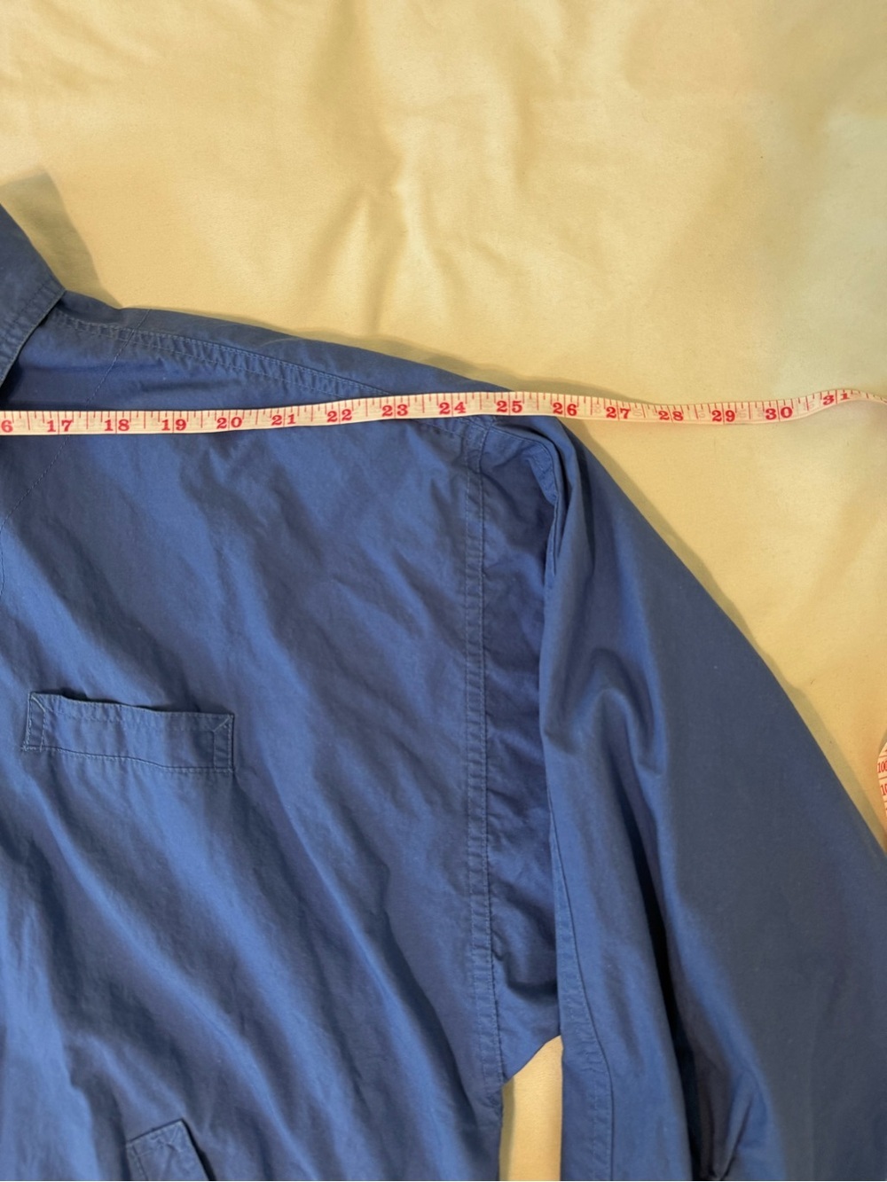 Vintage Mark Scot 100% Cotton Windbreaker Soft Blue Zip Jacket Women’s XL- M fit - Picture 9 of 16